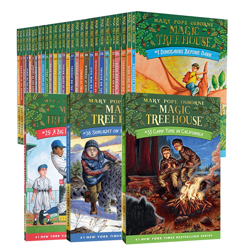 The Magic Tree House神奇树屋第一季1-38册英文原版桥梁书章节书全套装美国中小学生课外读物兰登又日新-图3