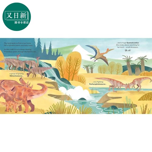 A Dinosaurs Day DK绘本 恐龙日记4册 英文非小说动物科普图画书 Diplodocus Deinonychus Triceratops T rex  又日新 - 图1