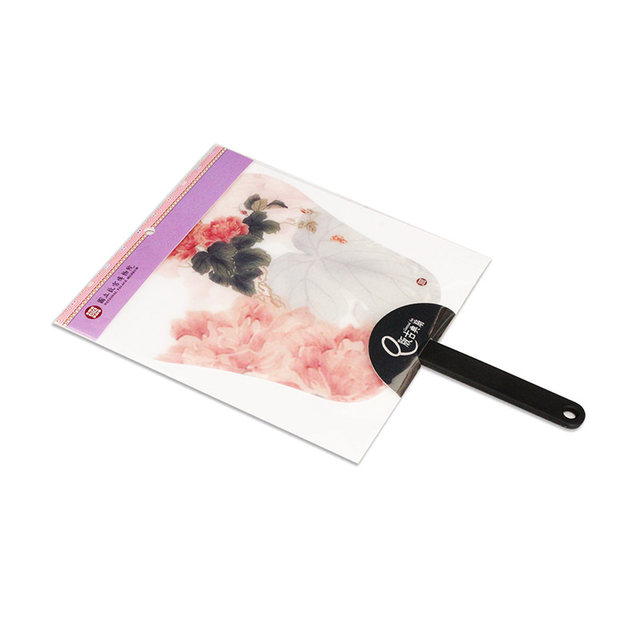 Taipei National Palace Museum Q version of classical fan - pink flower fan small gift gift creative souvenir
