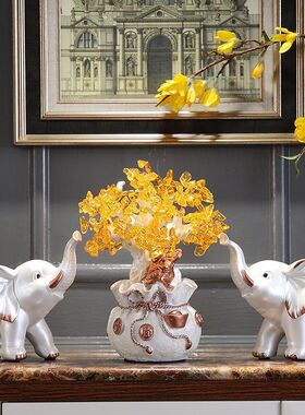 大象摆件招财风水象客厅玄关酒柜装饰办公室开业乔迁礼品家居摆设