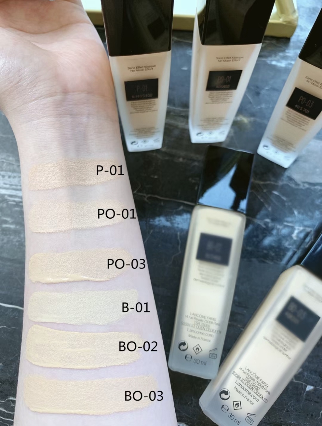 兰蔻持妆粉底液PO-01持久遮瑕控油不脱妆混油皮保湿清透女中小样 - 图0