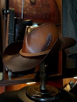 British Charles F Stead Head Cow Leather Western Cowboy Hat Wilderness Dart Guest Arthur Identical