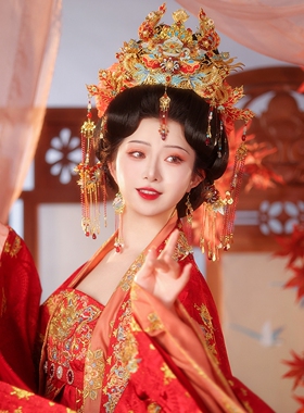 清月鹿鸣金玉良缘婚嫁发冠发饰