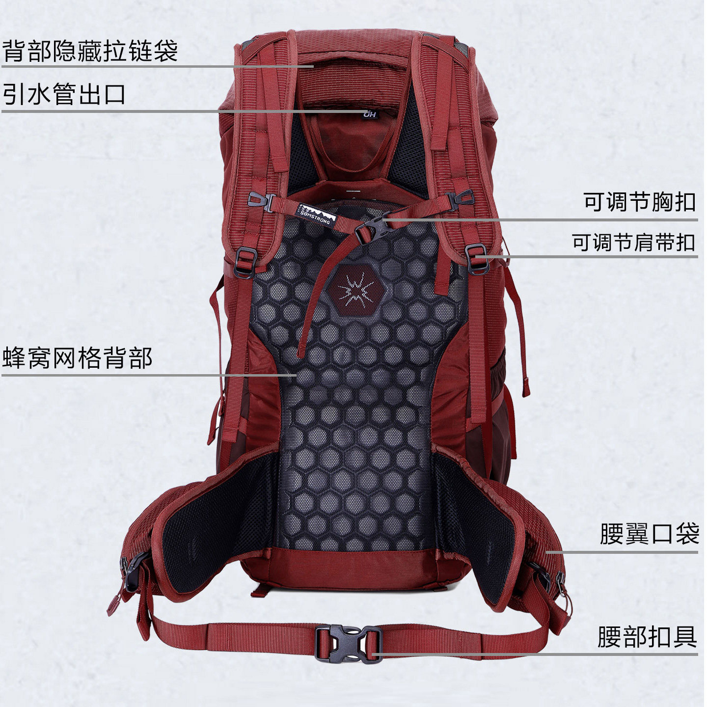 Outdoor lightweight mountaineering hiking backpack