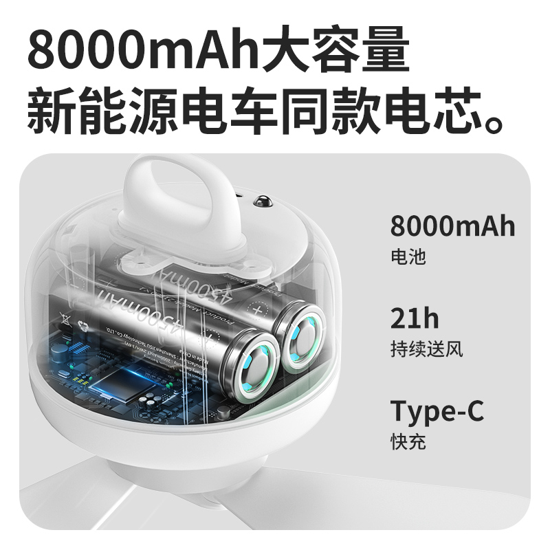 几素小吊扇无线可充电宿舍风扇学生床上寝室蚊帐usb户外露营帐篷超静音家用上铺电风扇超长续航小型壁挂式扇 - 图2