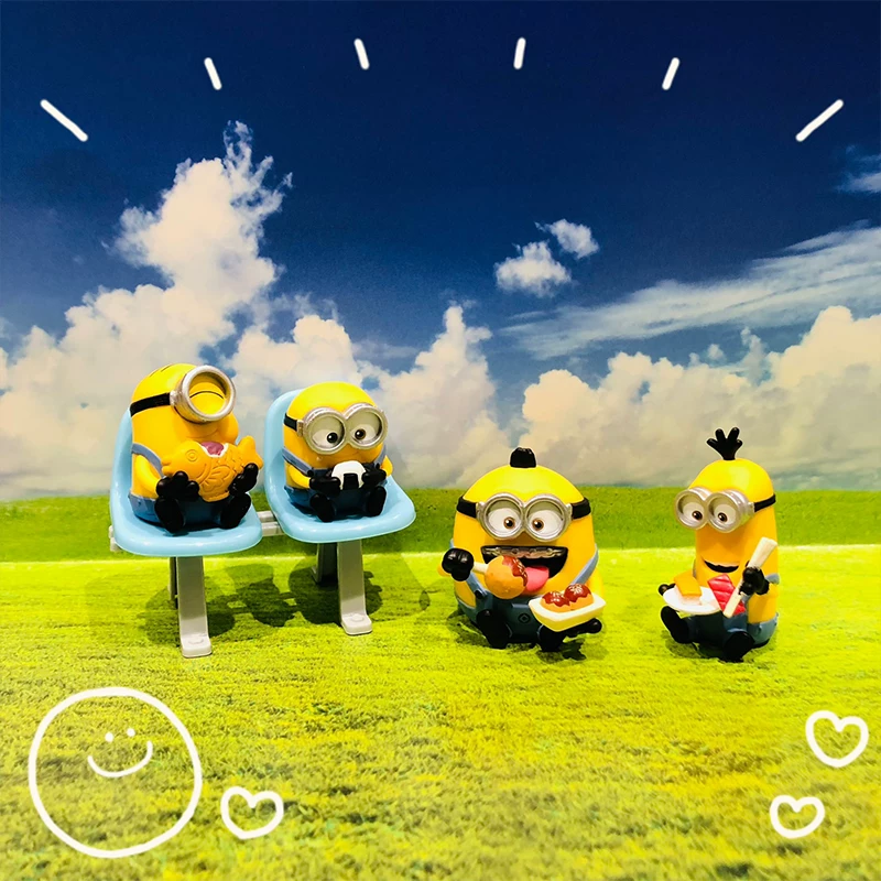 Японские подлинные колонки TOMY Миньоны Набор еды партия Гача Боб Стут Набор украшений