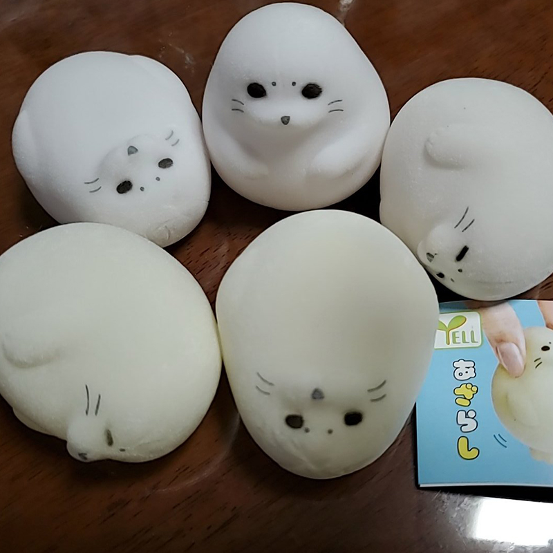 日本正版yell植绒发声小海豹扭蛋 童梦动漫盒蛋/扭蛋/食玩