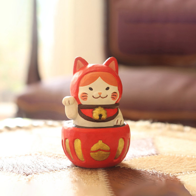 台湾正版伙伴达摩招财猫猫咪扭蛋 童梦动漫盒蛋/扭蛋/食玩