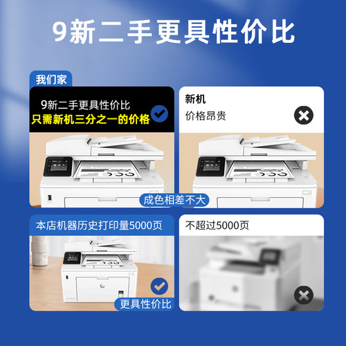 惠普彩色激光打印机M277dw/283/281复印扫描一体机hp办公准新二手 - 图3