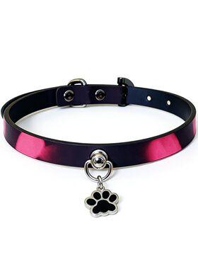 温变项圈温感变色猫爪项圈辣妹choker软皮革项链潮酷高级感锁骨链