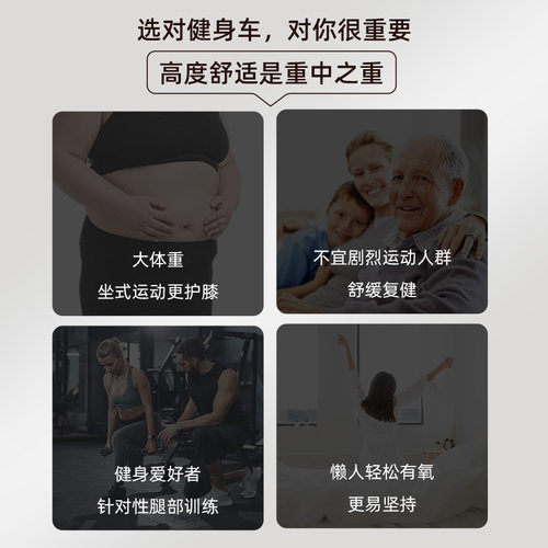 美国SUNNY家用大承重卧式健身车动感单车有氧老年人健身自行车 - 图2