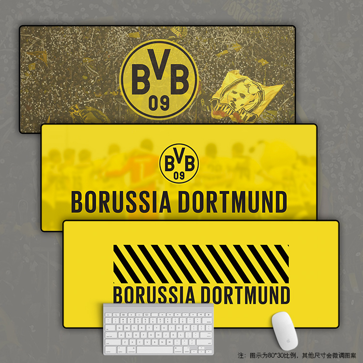 鼠标垫超大办公键盘垫桌足球迷用品学生德甲bvb多特蒙德dortmund - 图3