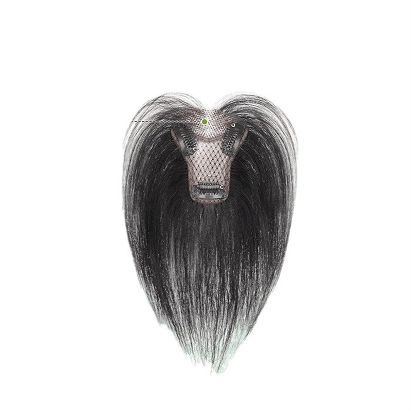 八字刘海假发片女头顶补发量蓬松遮白发高颅顶防真发无痕发片 - 图3