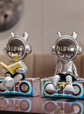 蓝牙音响客厅摆件太空人宇航员桌面电视柜书桌电竞桌装饰生日礼物