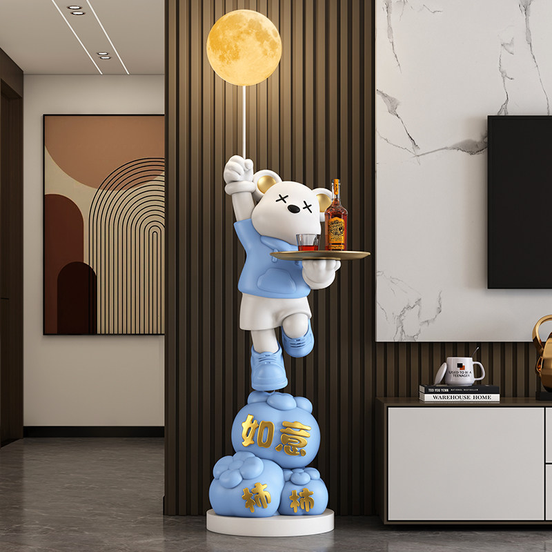 柿柿如意大型落地小爱音箱暴力熊客厅大摆件乔迁礼物轻奢高端网红,淘宝优惠券,粉丝福利购,淘宝优惠卷