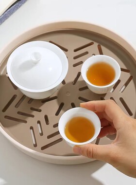 水杯子沥水盘家用客厅双层托盘