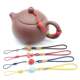 Creative purple sand pot rope hand-woven rope teapot lid anti-slip rope cinnabar pot anti-falling lanyard teapot decoration
