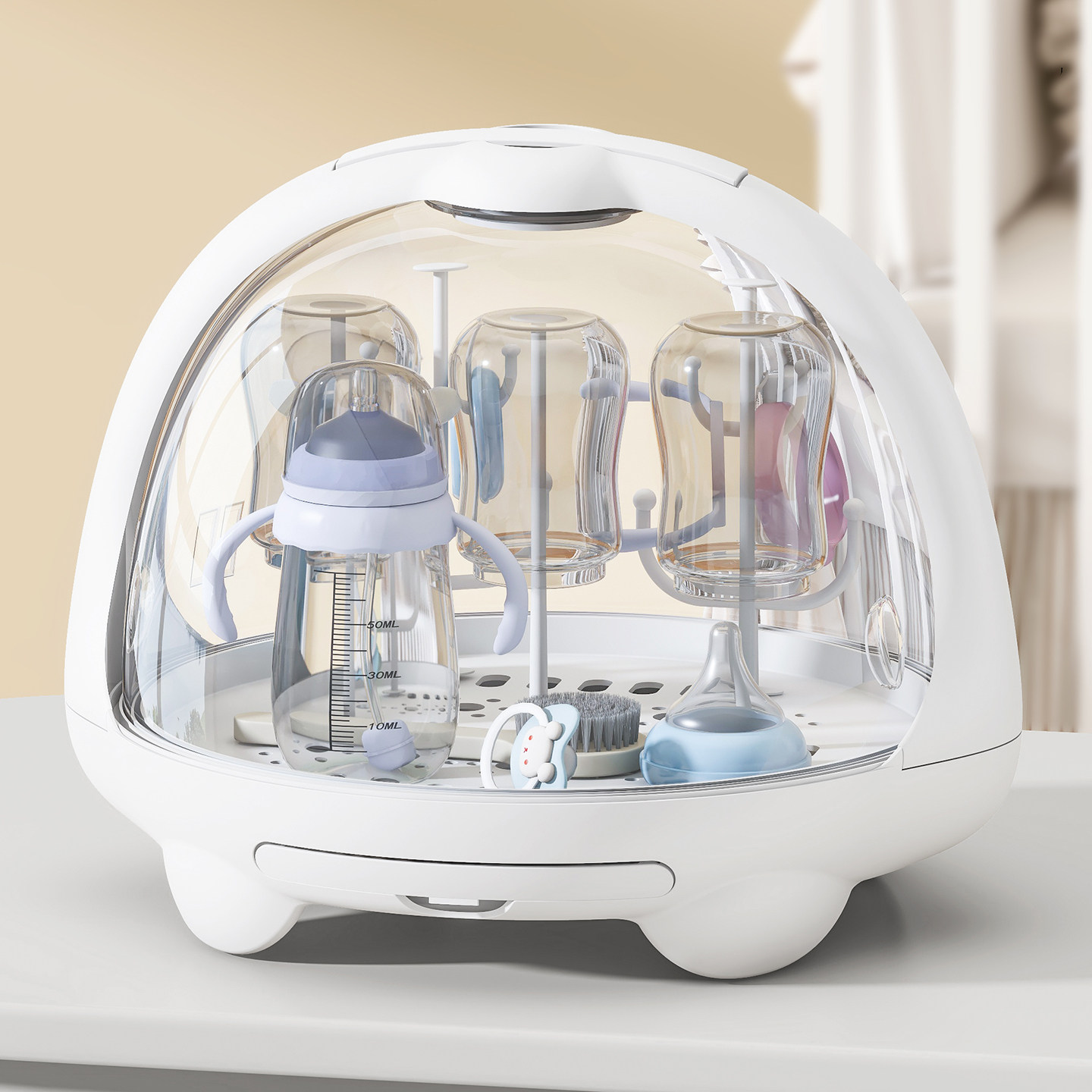 防尘带盖奶瓶收纳箱宝宝餐具沥水架新生儿辅食奶粉收纳盒婴儿用品,淘宝优惠券,粉丝福利购,淘宝优惠卷