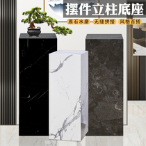 Black & White Root Marble Base Custom Artificial Stone Base Swing Table Living-room Hotel Clubhouse Display Bench Floor Flower Shelf