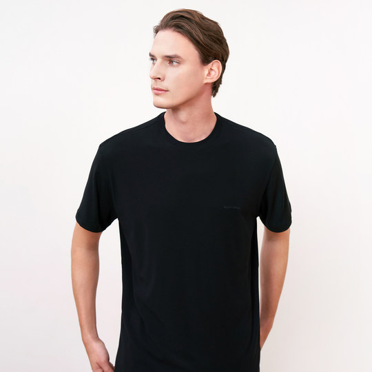 SILKY MIRACLE男士短袖睡衣NUDE桑蚕丝莫代尔圆领内衣家居服睡裤