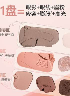 UNNY面部综合盘眼影高光腮红阴影