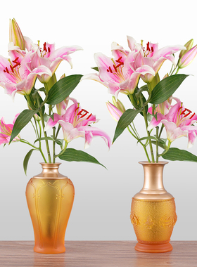 古法琉璃佛前供具供奉套装