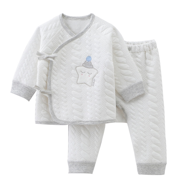 馨贝比新生婴儿儿衣服秋冬季夹棉和尚服套装宝宝春秋保暖打底内衣,淘宝优惠券,粉丝福利购,淘宝优惠卷