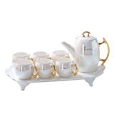 Керамическая чайная чашка, современный заварочный чайник для домашнего использования для гостиной, легкий роскошный стиль, простой и элегантный дизайн