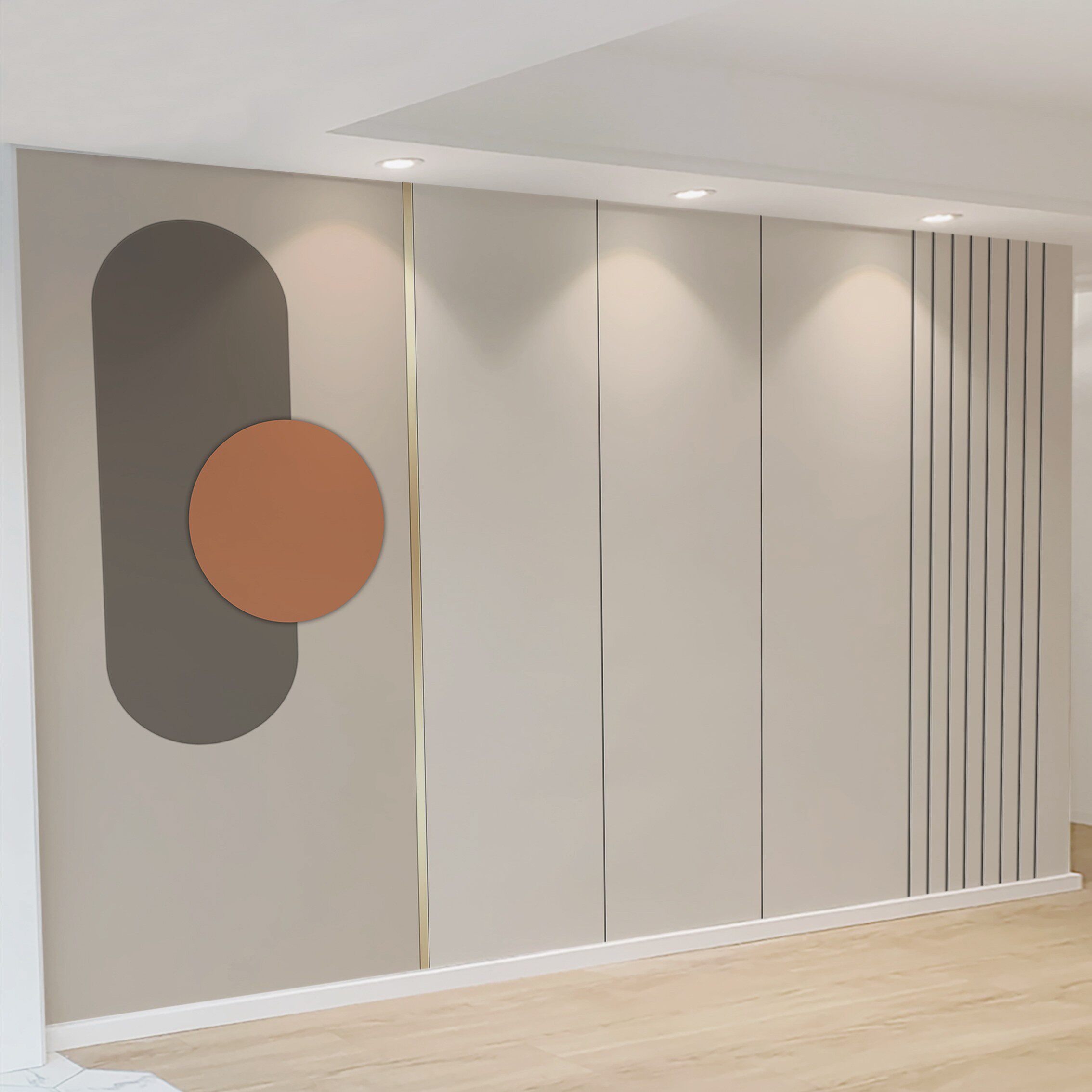 竹木纤维集成墙板客厅电视背景墙现代北欧装饰沙发卧室护墙板定制