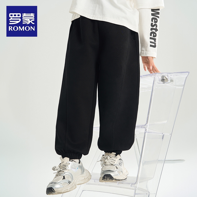 罗蒙童装男童运动裤春秋款2025新款儿童洋气休闲卫裤男孩秋装裤子 - 图2