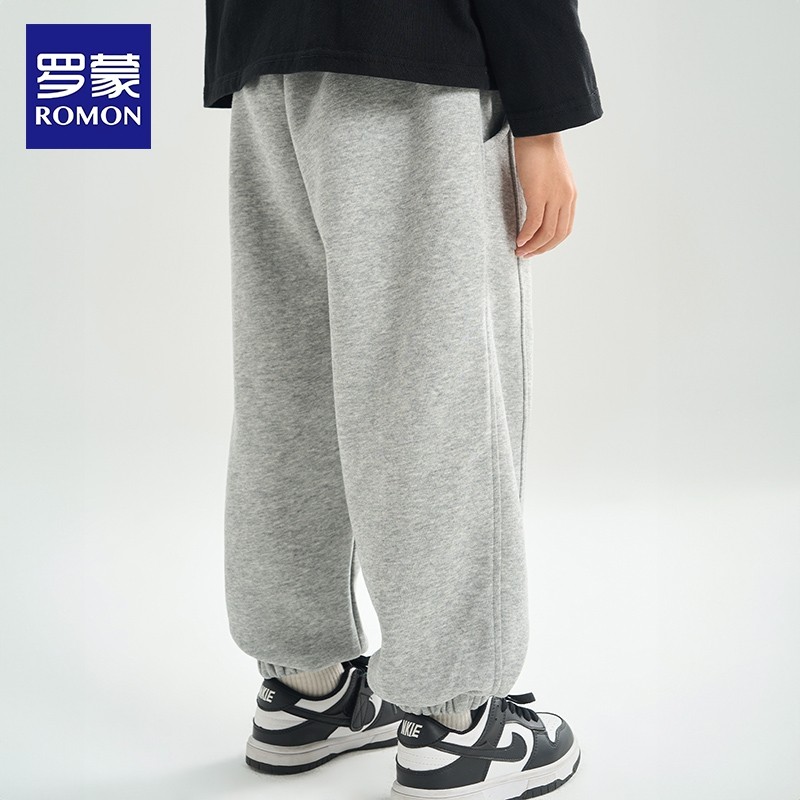 罗蒙童装男童运动裤春秋款儿童秋装裤子2025新款男孩洋气长裤卫裤,淘宝优惠券,粉丝福利购,淘宝优惠卷