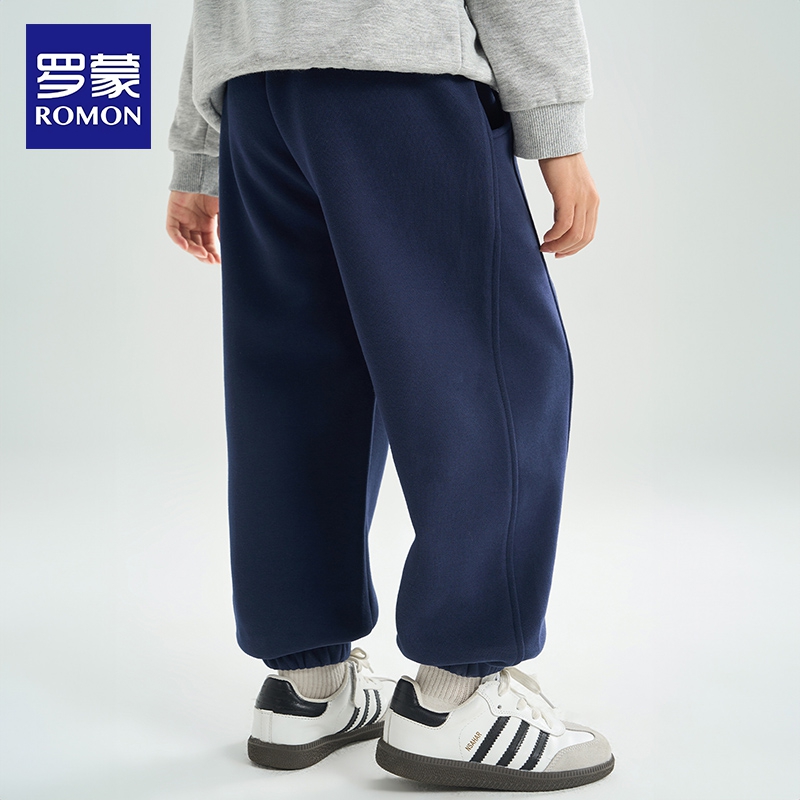 罗蒙童装男童运动裤春秋款2025新款儿童洋气休闲卫裤男孩秋装裤子 - 图1