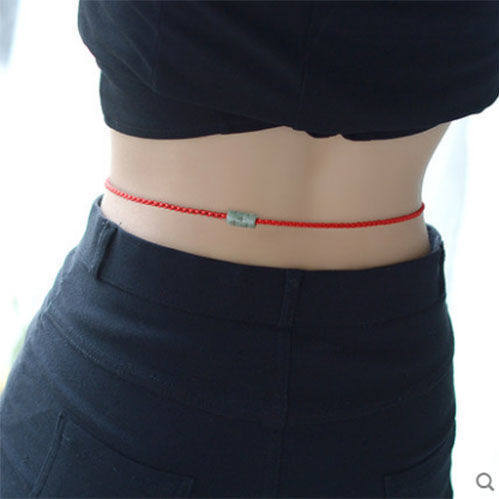 腰链子红绳生肖本命年红绳腰链女男路路通红腰带腰绳性感兔年转运
