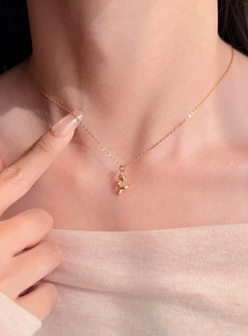 幸运星圣诞树999纯银项链手作