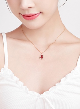 「红玛瑙福禄」999纯银项链原创