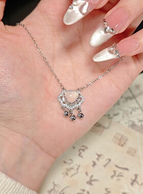 「玉髓长命平安锁」S999纯银项链