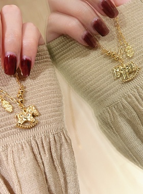 「招财生肖马」S999纯银项链手作