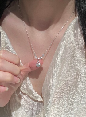 「人鱼泪水滴吊坠」S999纯银项链