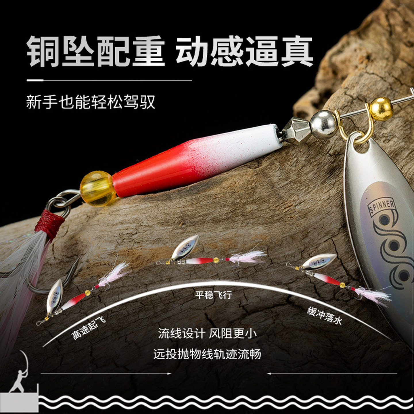 日本路亚旋转亮片单钩三本钩羽毛钩马口亮片翘嘴白条假饵溪流鱼饵,淘宝优惠券,粉丝福利购,淘宝优惠卷