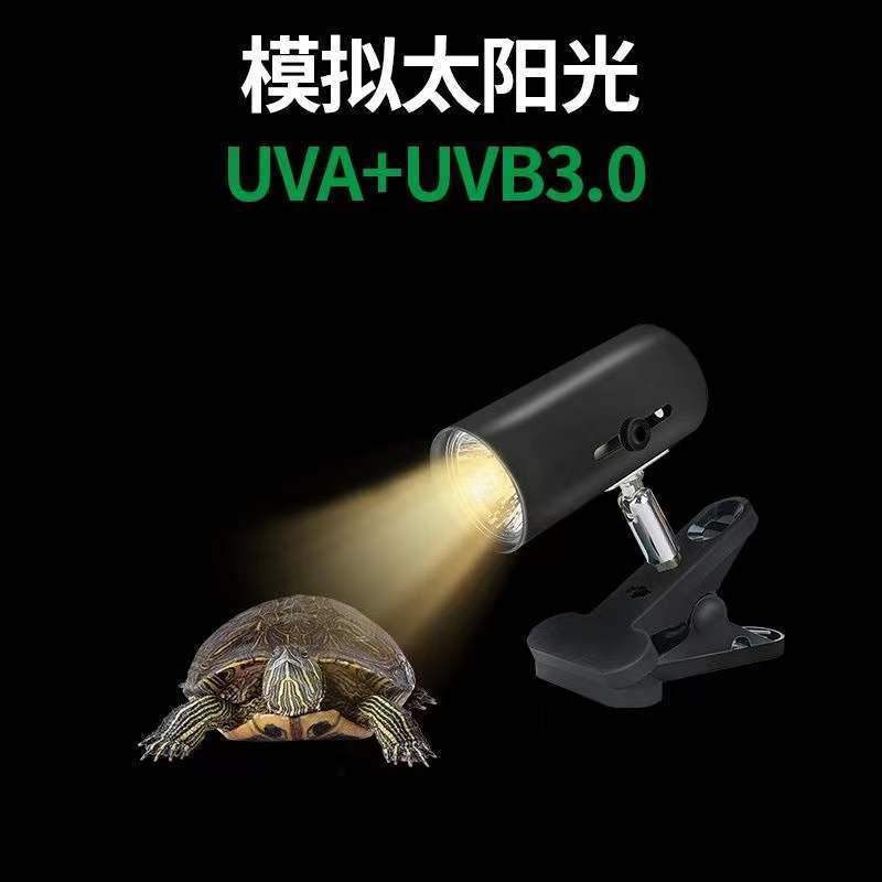 乌龟晒背灯全光谱太阳灯uvb龟缸专用灯uva加热灯泡爬宠照背晒龟灯 - 图2