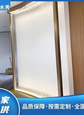 玻璃流水墙不锈钢水幕墙喷泉玻璃水帘水景观钢网水幕帘玻璃水幕墙