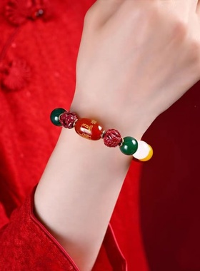 F太岁三合六合五行多宝手链朱砂