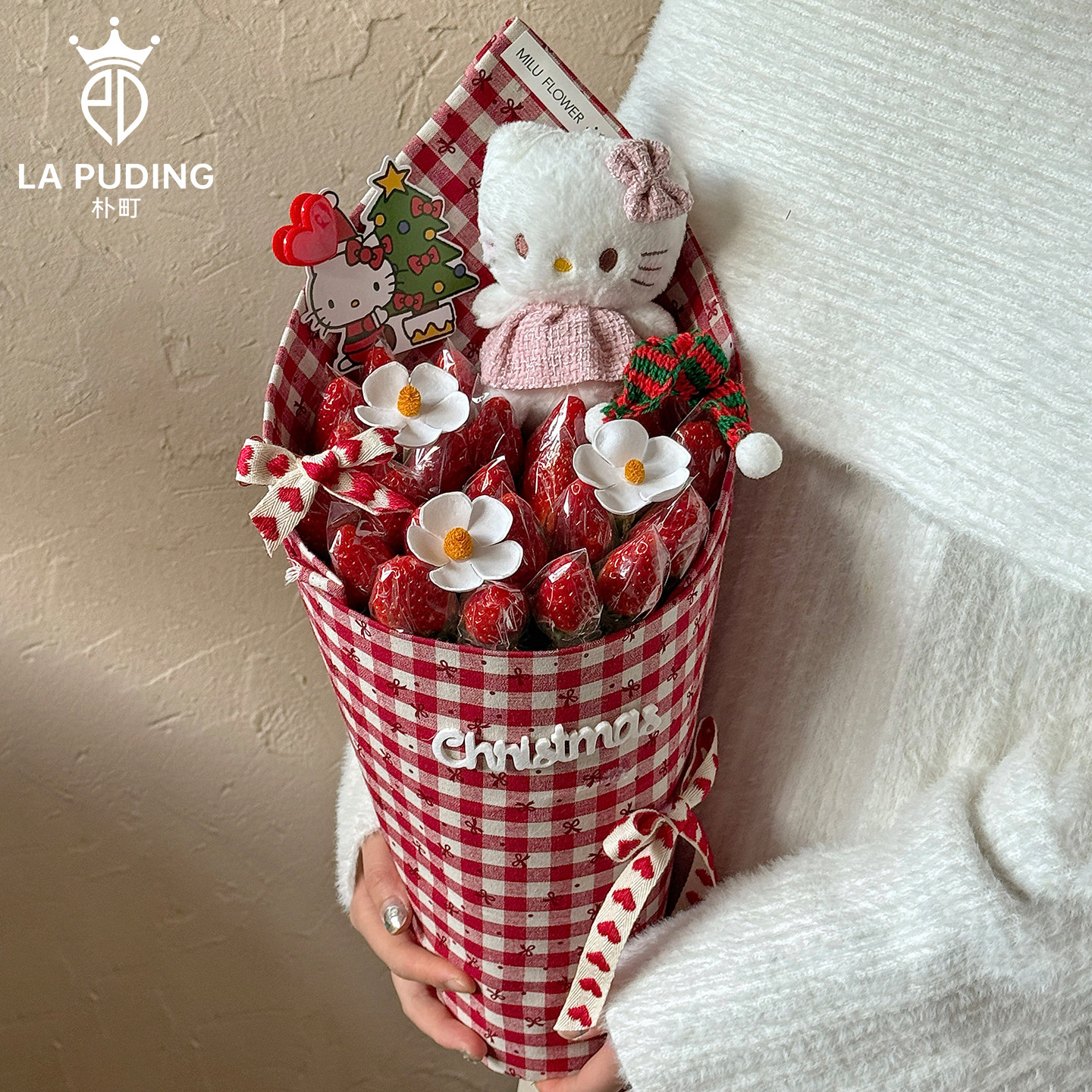 LA朴町 复古蝴蝶结格子·布料花店手工DIY鲜花花束包花布花艺材料,淘宝优惠券,粉丝福利购,淘宝优惠卷