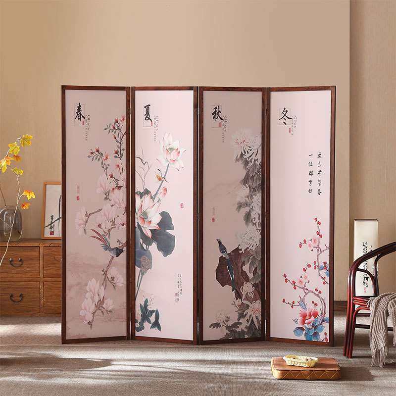 松木染色边框屏风隔断厂家 新中式办公家居酒店办公室玄关,淘宝优惠券,粉丝福利购,淘宝优惠卷