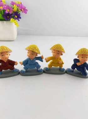 套装斗笠功夫和尚抱酒坛醉拳笑傲江湖组合树脂工艺品汽车摆件