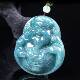 2026 natural a-grade jade three-dimensional god of wealth thickened precision jade species old high ice pendant jade pendant jade beauty