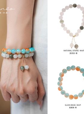 2025晗珞~优化石莲蓬吊坠手链复古新中式时尚手串日常百搭手饰女