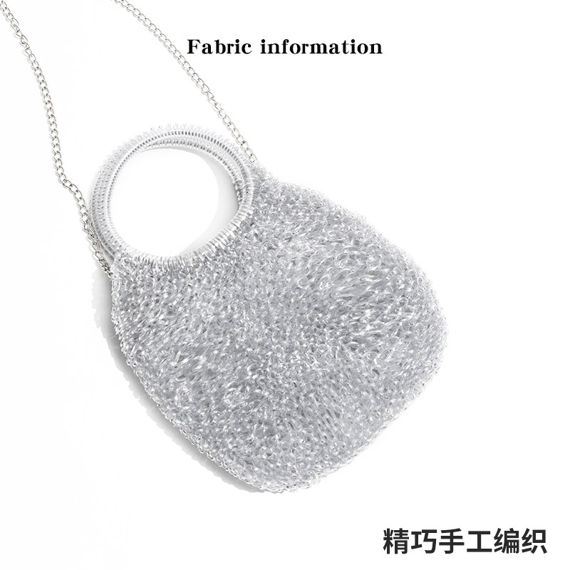 明星同款水滴包PVC纯手工编织包小香风链条包女斜挎高级感晚宴包,淘宝优惠券,粉丝福利购,淘宝优惠卷