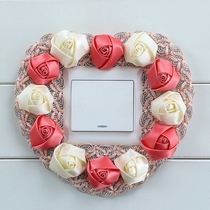 Switch Sleeve Cloth Art Lace Switch Patch Wall Patch Socket Dust Protection Protective Sheath Home Wedding Light Switch Hood Subdecoration