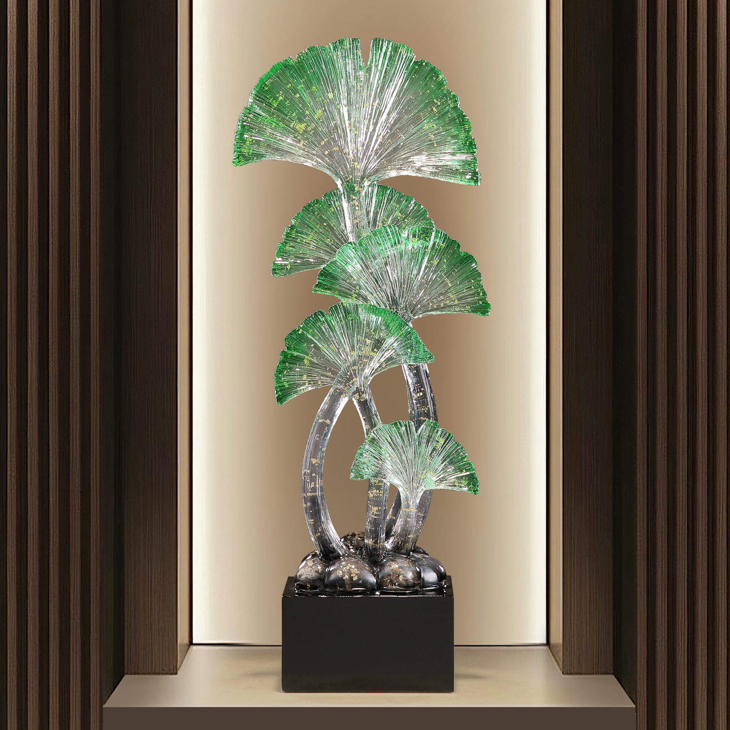 现代轻奢银杏叶装饰大摆件家居客厅玄关入户高级感工艺品开业礼物 - 图2